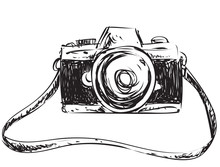 Camera Doodle Illustration