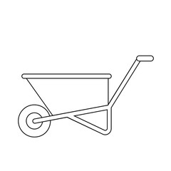 Sticker - Wheelbarrow Line Icon