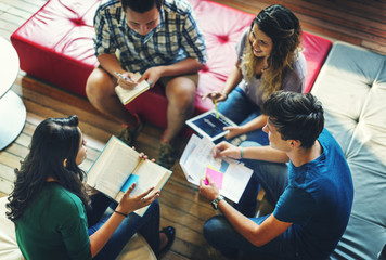 Wall Mural - Classmate Classroom Sharing International Friend Concept