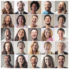 Wall Mural - Laughing people