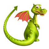 Fototapeta  - cute Dragon funny cartoon character