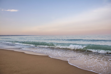 Poster - Twilight at the Black Sea on the Golden Sands beach, Bulgaria