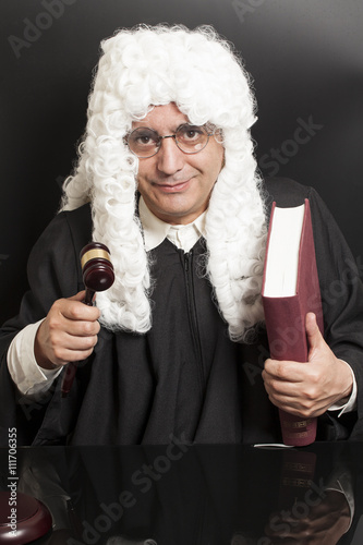 Fotografija Portrait Of Male Lawyer Holding Judge Gavel And Book