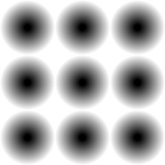 Aufkleber - Simple seamless pattern with fading circles. Monochrome backgrou
