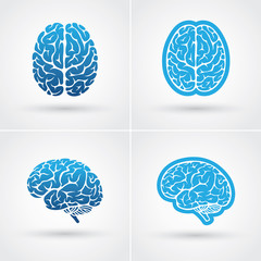 four brain icons