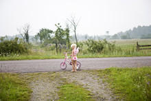 A Little Girl With A New Bicycle, Sweden.