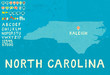 Map of North Carolina with icons