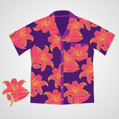 hawaii shirt vector