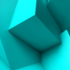 Poster - Abstract geometric background with overlapping cubes