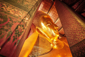 Statue of the Reclining Buddha in Bangkok Thailand