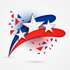 Sticker - American Independence Day celebration concept.