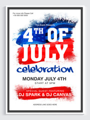 Poster - Pamphlet, Banner or Flyer for 4th of July.