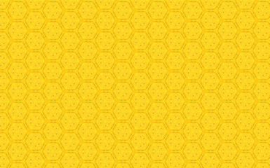 Wall Mural - Yellow hexagonal vintage pattern background