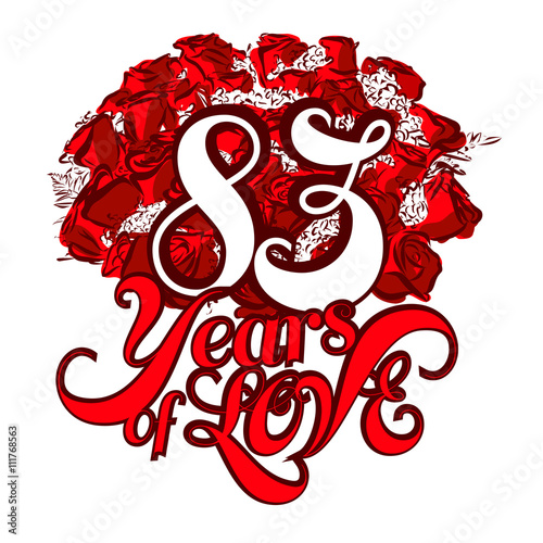 Fotografia 83 Years of Love with nice bouquet of roses