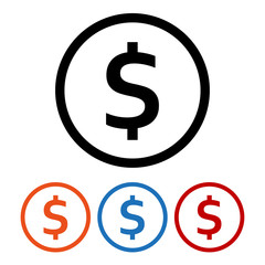Poster - Dollars sign icon. USD currency symbol. Money label. Vector