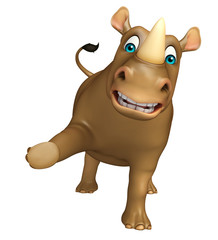 Poster - hold Rhino cartoon character