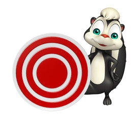 Poster - cute Skunk cartoon character with target