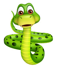 Poster - sitting Snake cartoon character