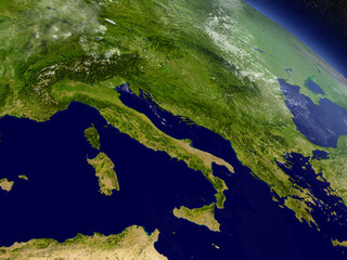 Wall Mural - Italy from space