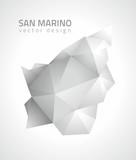 Fototapeta Paryż - San Marino grey vector map