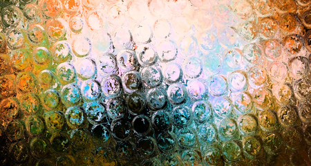 Poster - Abstract background and ornament structure, Light circle.