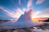 Eruption of the most famous geyser in Iceland- Strokkur. 
