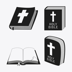 Sticker - Bible design. Book icon. Flat illustration