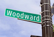 Woodward Avenue, street sign, Detroit, Michigan