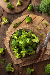 Wall Mural - Healthy Green Organic  Raw Broccoli Florets