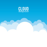 Fototapeta Do pokoju - Cloud design. Wheater icon. Colorful illustration