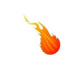 Wall Mural - fire ball logo