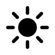 Sun or screen brightness sun line art icon for apps and websites 