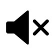 Audio speaker mute flat icon for apps and websites
