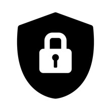 Security Shield Or Virus Shield Lock Line Art Icon For Apps And Websites