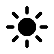 Sun Or Screen Brightness Sun Line Art Icon For Apps And Websites 