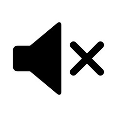 Audio speaker mute flat icon for apps and websites