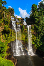 Big Waterfall Laos In January,Tad Yeang Waterfall,Southern Laos