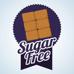 Wall Mural - Sugar free design. candy concept. sweet icon, editable vector