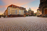 Fototapeta Miasto - Neumarkt square in the old town of Dresden, Germany.