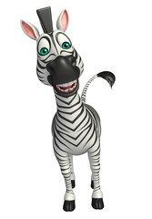 Poster - funny Zebra cartoon character