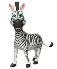 Sticker - funny Zebra cartoon character