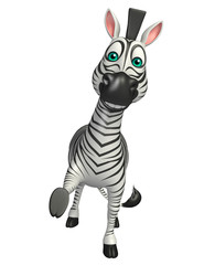 Poster - fun Zebra cartoon character