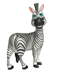 Poster - funny Zebra cartoon character