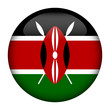 Round glossy Button with flag of Kenya
