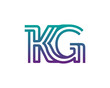 KG lines letter logo