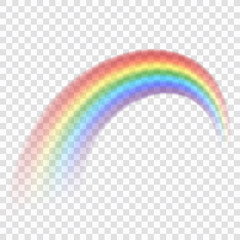 Wall Mural - rainbow icon. shape arch realistic, isolated on transparent background. colorful light and bright de