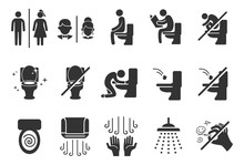 Toilet Public Sign Symbol Icon Pictogram