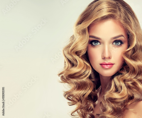 Beautiful Girl Blonde Hair With An Elegant Hairstyle Hair
