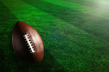 Sticker - American football on football field background