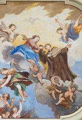  Malowany detal sufitu kościoła „Madonna del Carmine